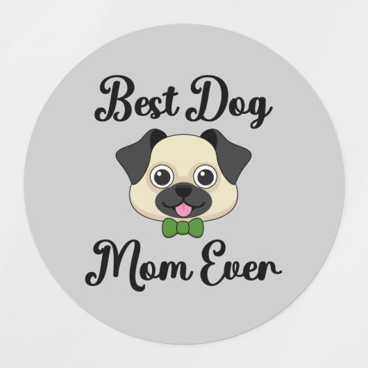 Étiquettes Meilleure maman de chien jamais (Design 1)
