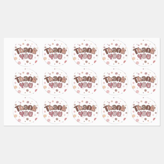 Étiquettes Merci (Feuille)