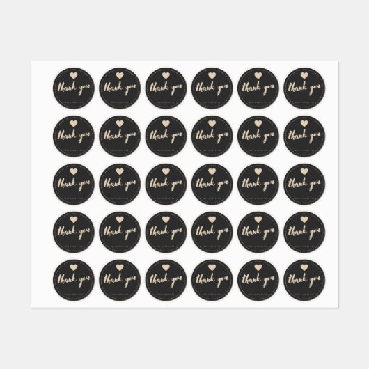 Étiquettes Merci, Ayez Un Beau Jour (Feuille)