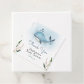 Étiquettes Merci Baby shower baleine (En situation)