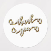 Étiquettes Merci de typographie or moderne (Design 2)