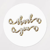 Étiquettes Merci de typographie or moderne (Design 1)