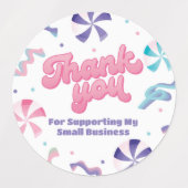 Étiquettes Merci des couleurs de bonbons (Design 2)