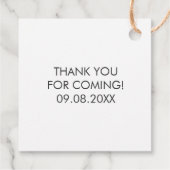 Étiquettes Merci d'être passé, Étiquette de mariag (Dos)