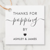 Étiquettes Merci d'être passé, Étiquette de mariag (Devant)