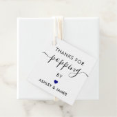 Étiquettes Merci d'être passé, Étiquette de mariag (En situation)