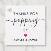 Étiquettes Merci d'être passé, Étiquette de mariag (Devant)