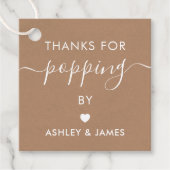 Étiquettes Merci d'être passé, Mariage Kraft (Devant)