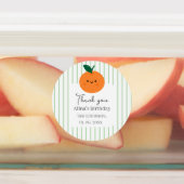 Étiquettes Merci Joli pastel Bandes vertes Anniversaire (Apposé)