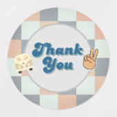 Étiquettes Merci Les Garçons Groovy (Design 1)