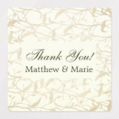 Étiquettes Merci Motif Foliage élégant (Design 2)