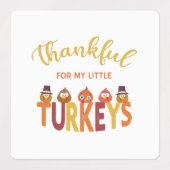 Étiquettes Merci pour mes petites dindes (Design 2)