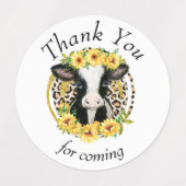 Étiquettes Merci, vache (Design 2)