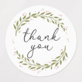 Étiquettes Merci vert (Design 1)