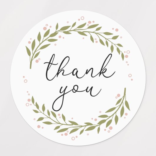 Étiquettes Merci vert (Design 1)