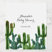 Étiquettes mexicains de bouteilles de vin Cactus (Étiquettes simples)