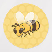 Étiquettes miel avec abeilles (Design 2)