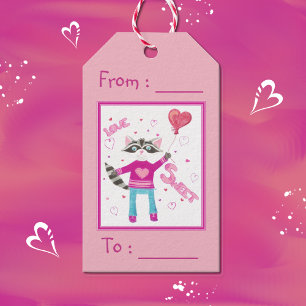 Étiquettes mignonnes de cadeau de Saint-Valentin