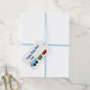 Étiquettes mignonnes de cadeau de train de jouet