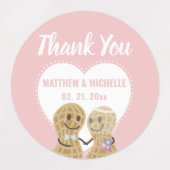 Étiquettes Mignons noix sur l'autre Merci Mariage Favoriser (Design 2)