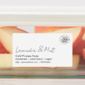 Étiquettes Minimal Add Your Logo Script Beauty Product (Apposé)