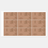 Étiquettes Minimal Boho 1oz 30ml Cosmetic Bottle Waterproof (Feuille)