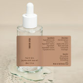 Étiquettes Minimal Boho 1oz 30ml Cosmetic Bottle Waterproof