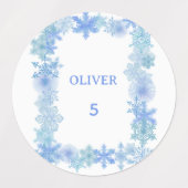 Étiquettes Minimales de Flocon de Neige Imperméabl (Design 2)