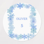 Étiquettes Minimales de Flocon de Neige Imperméabl (Design 1)