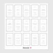 Étiquettes minimales pour pots d'épices Autocollan (Feuille)