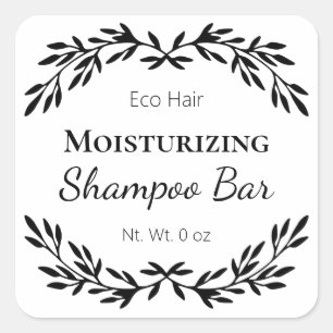 Étiquettes minimalistes de bar à shampooing solide