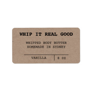 Étiquettes minimalistes de beurre kraft
