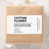 Étiquettes minimalistes de bougie blanche (En situation)