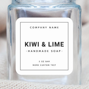 Étiquettes minimalistes de produits carrés moderne