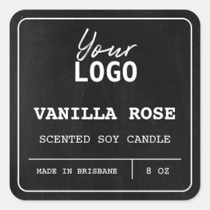 Étiquettes minimalistes du logo de la bougie de so