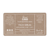 Étiquettes minimalistes Kraft (Devant)