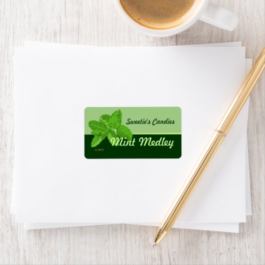 Étiquettes Mint Leaf (En situation)