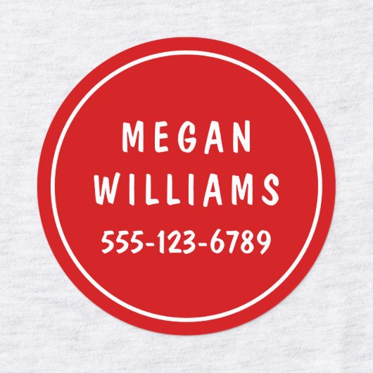 Étiquettes Minuscule Personnalisé Moderne Nom Personnalisé Vê (Design 1)