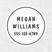 Étiquettes Minuscule Personnalisé Moderne Nom Personnalisé Vê (Design 2)