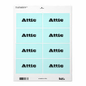 Étiquettes mobiles du grenier dans le ciel bleu cl (Feuille entière)