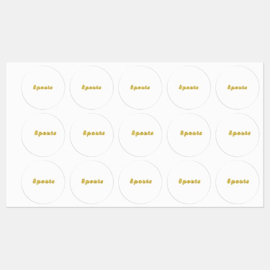 Étiquettes Mode sport minimal (Feuille)