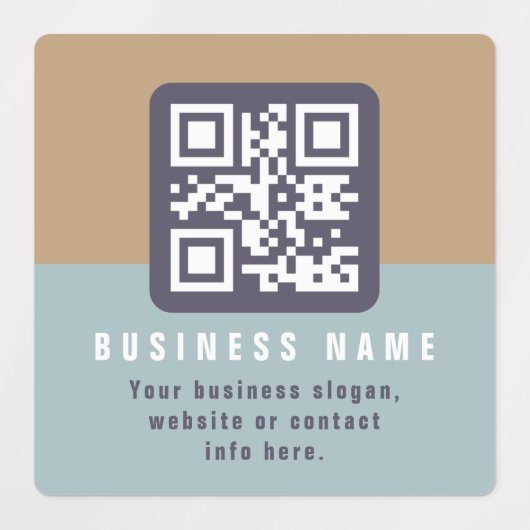 Étiquettes Modèle de code QR moderne éditable étanche (Design 1)