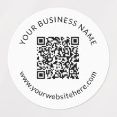 Étiquettes Modèle de code QR téléchargé avec texte modifiable (Design 1)