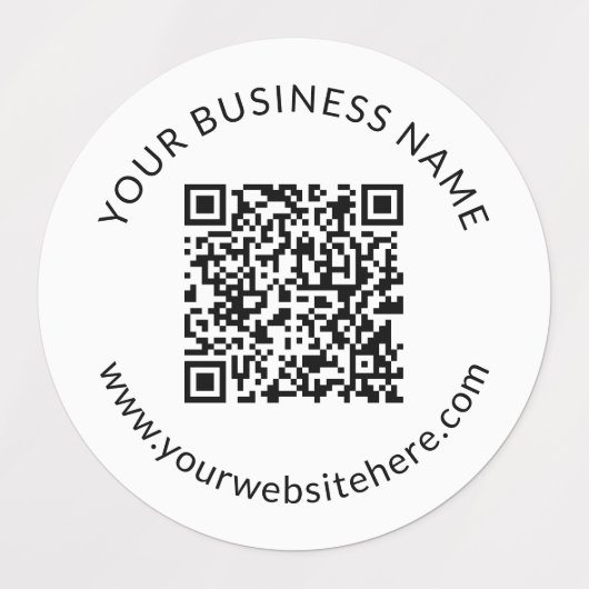 Étiquettes Modèle de code QR téléchargé avec texte modifiable (Design 1)