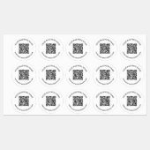 Étiquettes Modèle de code QR téléchargé avec texte modifiable (Feuille)