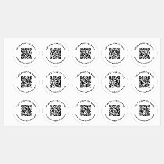 Étiquettes Modèle de code QR téléchargé avec texte modifiable (Feuille)