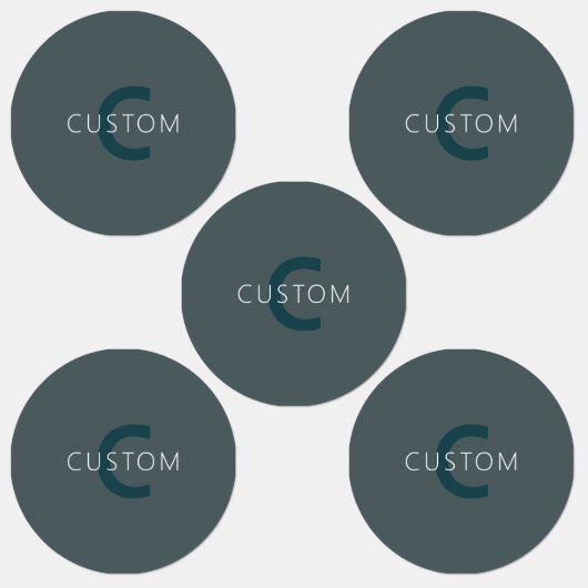 Étiquettes Modèle monographique élégant et personnalisable (Groupe)