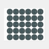 Étiquettes Modèle monographique élégant et personnalisable (Feuille)