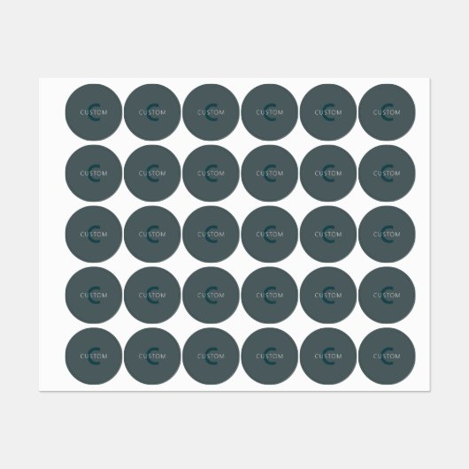 Étiquettes Modèle monographique élégant et personnalisable (Feuille)