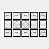 Étiquettes Modern Black & White Geometric  (Feuille)